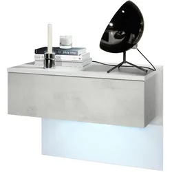 NACHTTISCH Sleep Fronten in Beton Oxid Optik