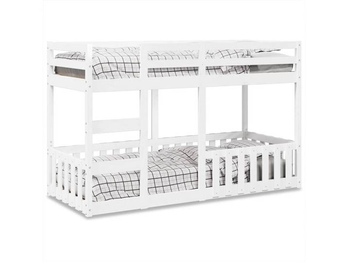 vidaXL Etagenbett, Etagenbett Weiß 90x190 cm Massivholz Kiefer