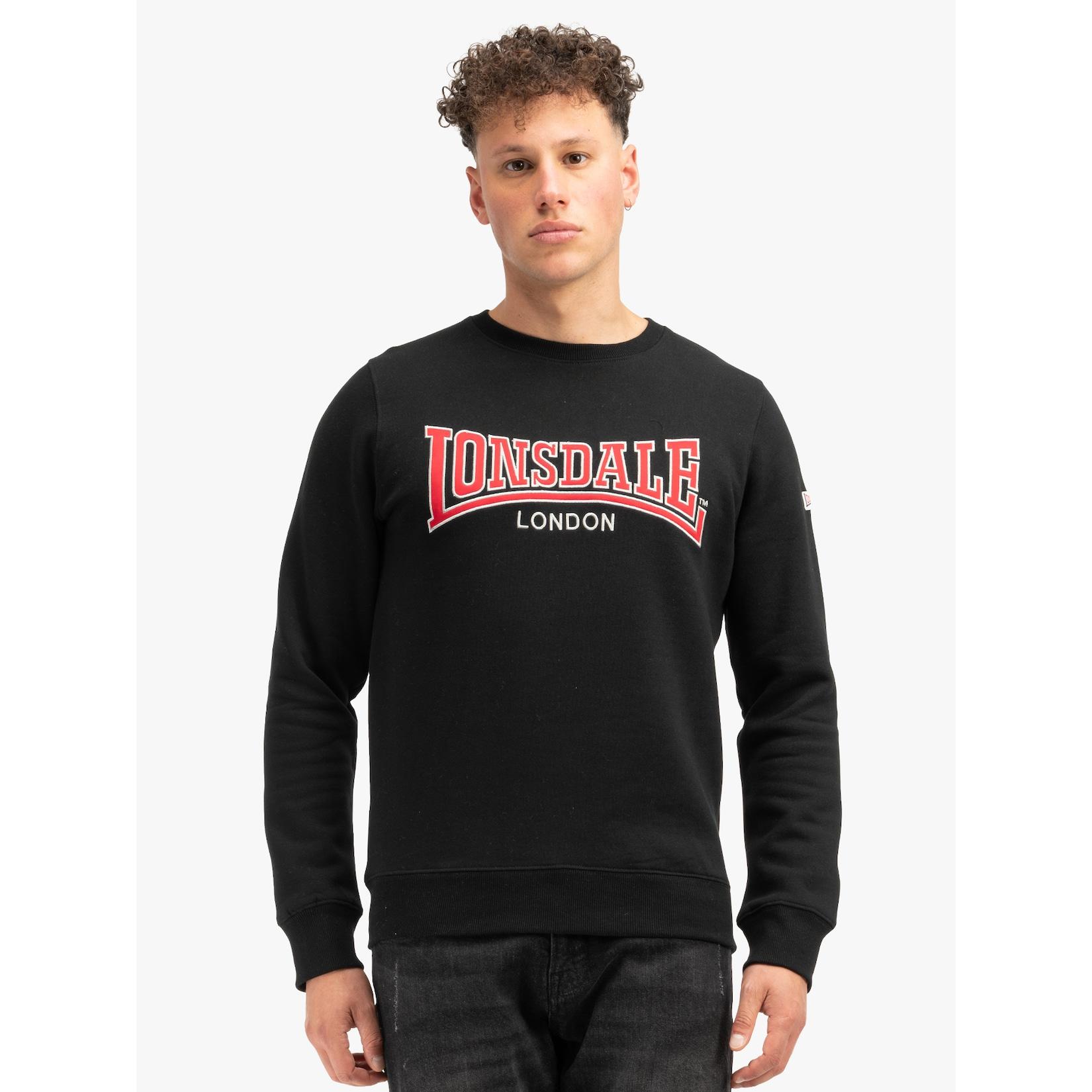 Lonsdale Herren Rundhals Sweatshirt schmale Passform BERGER LP181