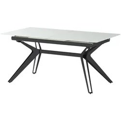 uno Glastisch ausziehbar Jaden , weiß , Maße (cm): B: 90 H: 76