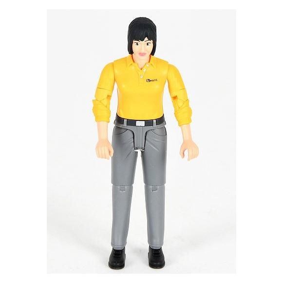 Bruder BWORLD Figur Frau gelbes Hemd und graue Hose / ab 4 Jahren (BR46180)