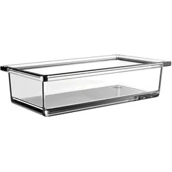 emco liaison rechteckige Glasschale für Reling, klares Kristallglas, flach, lang, 186600001