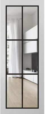 SARTODOORS Lucia 2366 White Wood Door Slab with Clear Glass