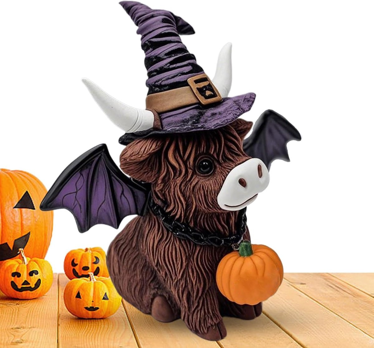 Merkloos Halloween Decoratie Koe Figuur voor op Tafel