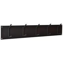 LOFT42 Factory Garderobe 5 Doppelhaken - Metall - Mattschwarz - 12x70x10