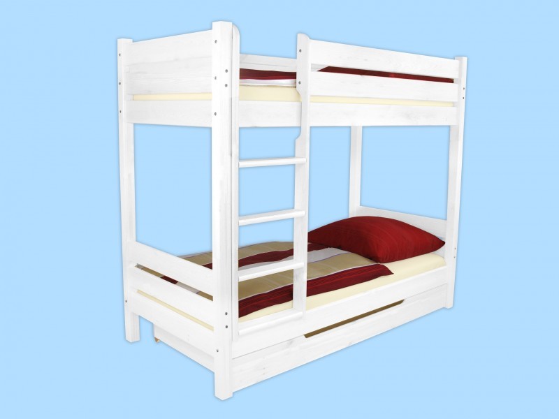 60.16-10 / 220 W T100 Etagenbett weiß 100x220 cm, teilbar, Nische 100