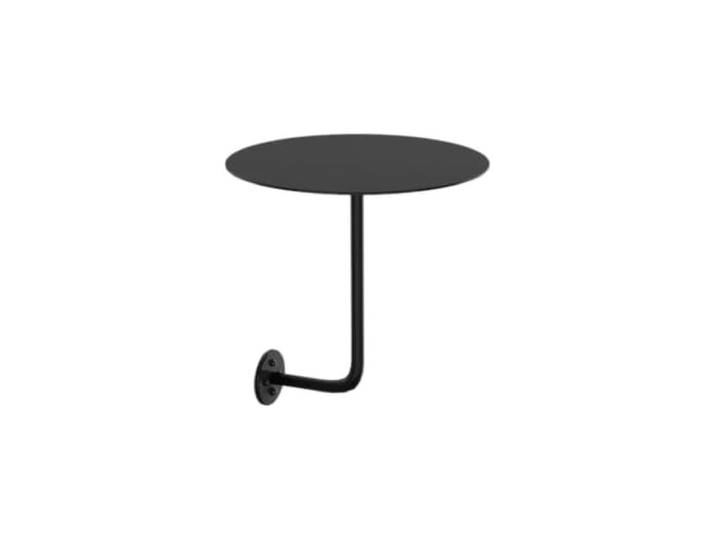 Wandmontierter Runder Tisch, Platzsparender Hängender Beistelltisch For Bubble Tea Shop Café, kleine Kaffeebar, Theke, Snackbar, Möbel(40x45cm black)
