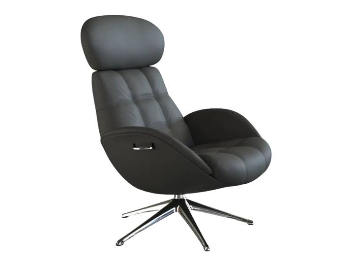 Sessel Metro Chester, Flexlux, dakota warm mineral grey, Leder