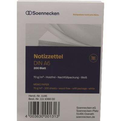 Soennecken Zettelboxeinlage 1146 DIN A6 blanko 200 Blatt