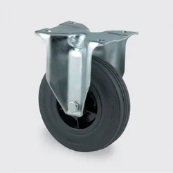 Transportrolle TENTE 200 mm, schwarzer Gummi