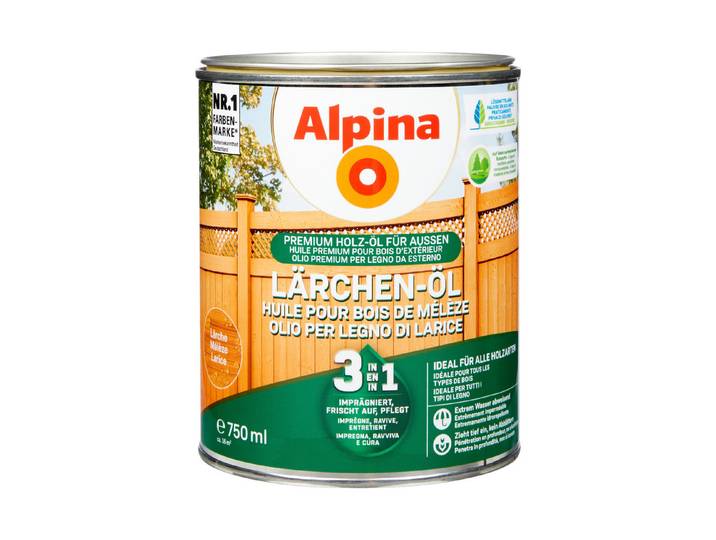 Alpina Lärche-Öl 3in1 Braun 0.75 l Matt