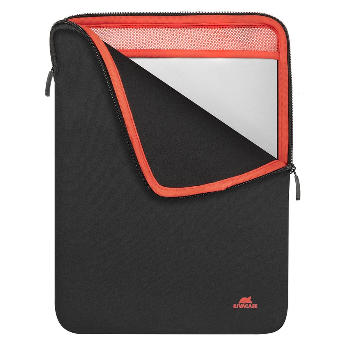 Rivacase Anti-shock Case for MacBook 13" Vertical Zip Black (15.60", Apple) (5221 Black Sleeve)