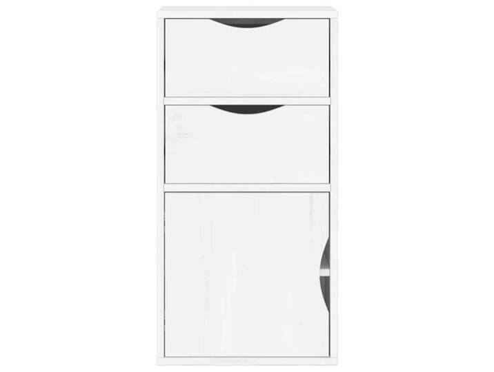 Moderne Armoire rangement Armoire latérale - Utilisation Polyvalente - tiroirs ODDA blanc 40x24x79 cm - bois massif pin LL7773