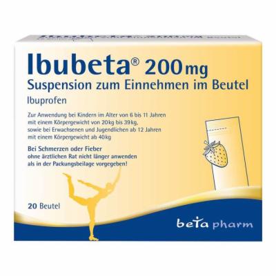 betapharm Arzneimittel GmbH IBUBETA 200 mg Suspension zum Einnehmen im Beutel 20 St 19382754