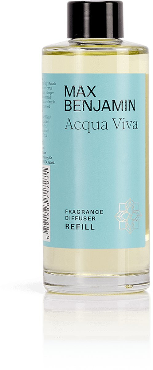 Max Benjamin Navulling voor Geurstokjes Acqua Viva 150ml