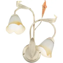 Wandleuchte Lucrezia Avorio Weiß/Hellbraun max. 6 Watt Wandlampe