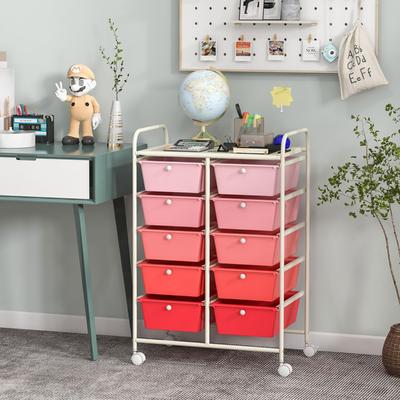 Lirago 10-Drawer Rolling Storage Cart