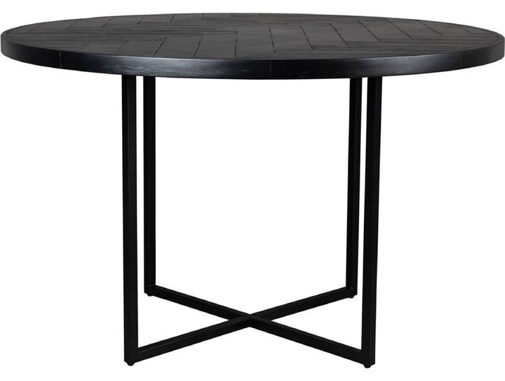 Dutchbone Class Eettafel Rond 120 cm Acaciahout Zwart