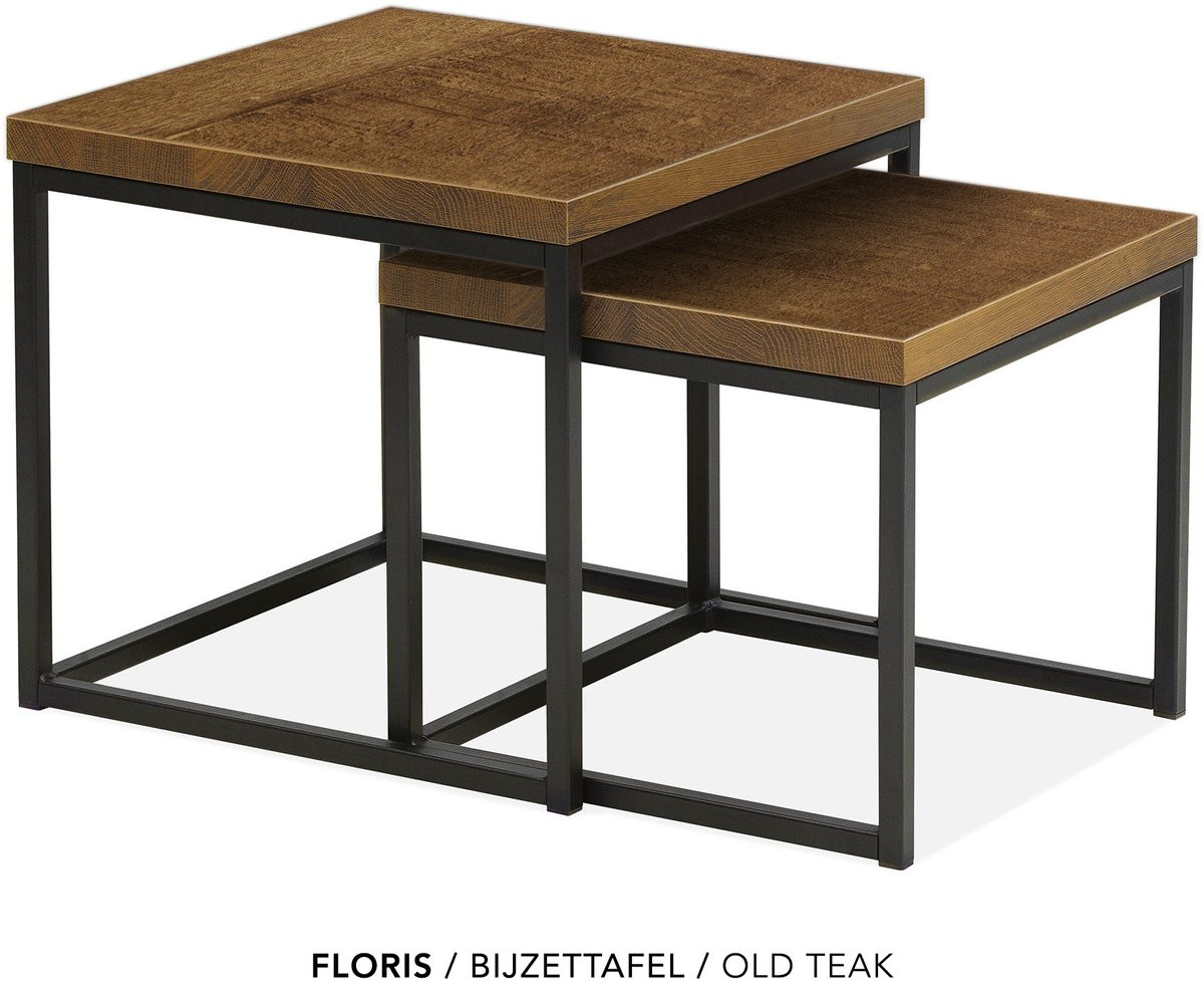 Maxfurn Set vierkante salontafels - Old teak