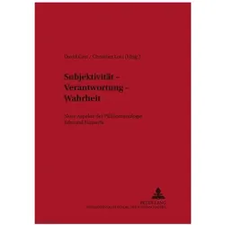 Subjektivität - Verantwortung - Wahrheit, Fachbücher von David Carr
