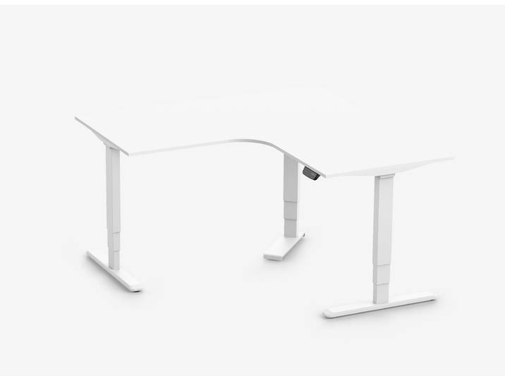 Primus Eckschreibtisch, Gestell Weiß, Tischplatte 1800/800 x 1780/800 Topweiß