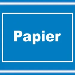 HB-Druck Papier Mülltrennung Aufkleber mit Text A7 (74x105mm)