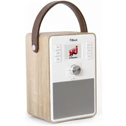 Block Internetradio Emotionwalnut (DAB+, FM, Bluetooth, WLAN), Radio, Braun, Weiss