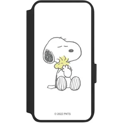 Nivocase Klapphülle für Samsung Galaxy S22 Handyhülle aus Kunst Leder NIVOflip schwarz Liebe Peanuts Snoopy (Samsung Galaxy S22), Smartphone Hülle, Schwarz