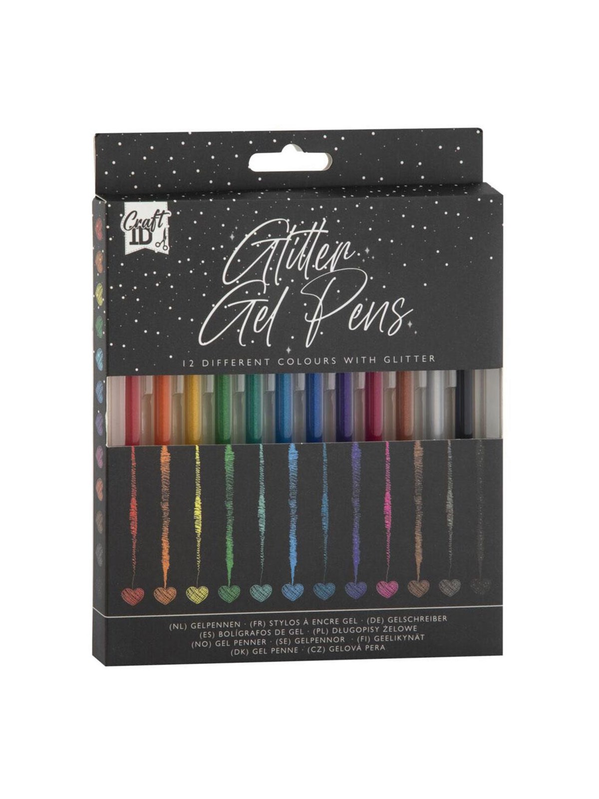 Creative Craft Group Gel Pens Glitter 12 pcs.