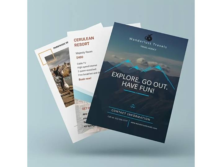 Flyers A5, 500 pièces, impression personnalisée, pour la publicité commerciale, dépliants pour la promotion d'événements, matériel marketing