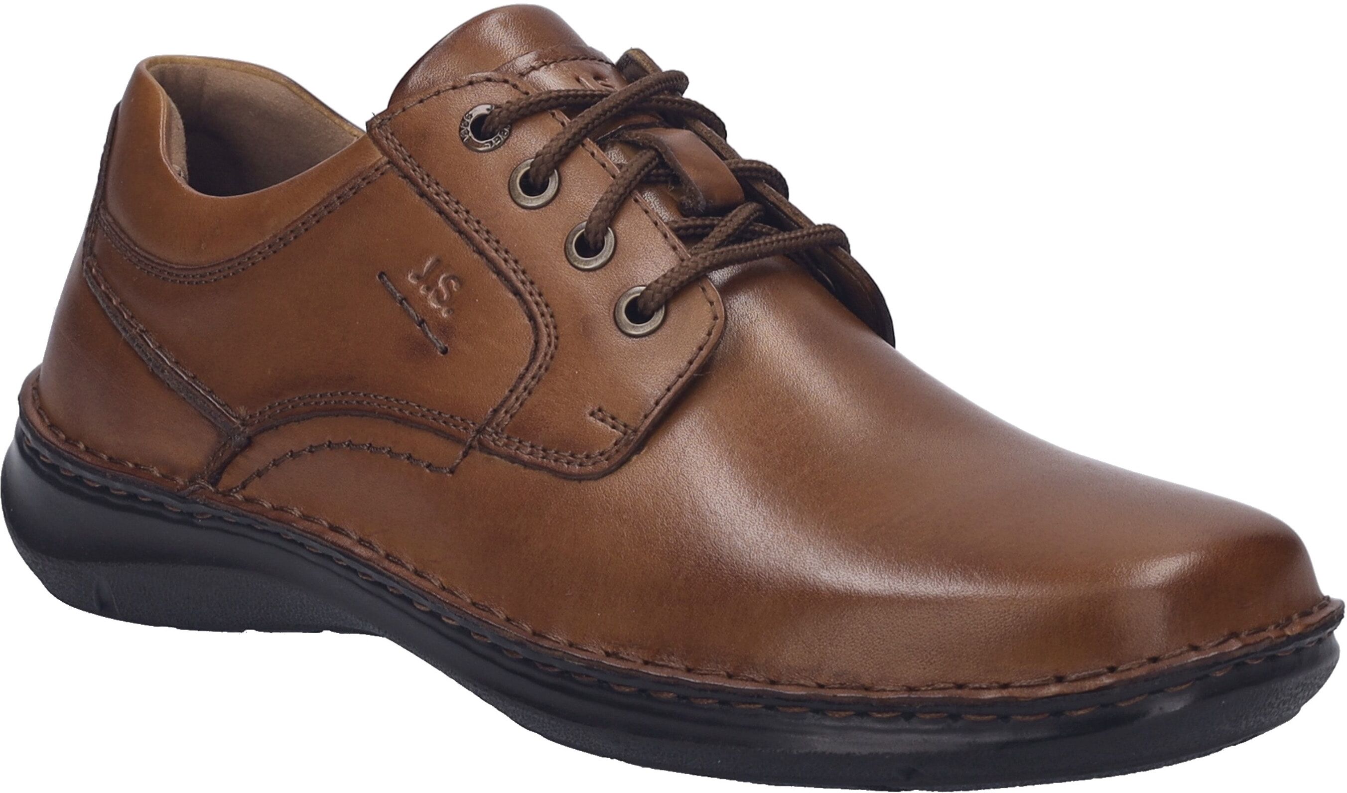 Schnürschuh JOSEF SEIBEL "New Anvers 06", Herren, Gr. 44, Leder, braun (new anvers 06 cognac), Schuhe Schnürschuh, Bequemschuh, Halbschuh, Komfortschuh in Schuhweite K new anvers 06 cognac 44, Leder