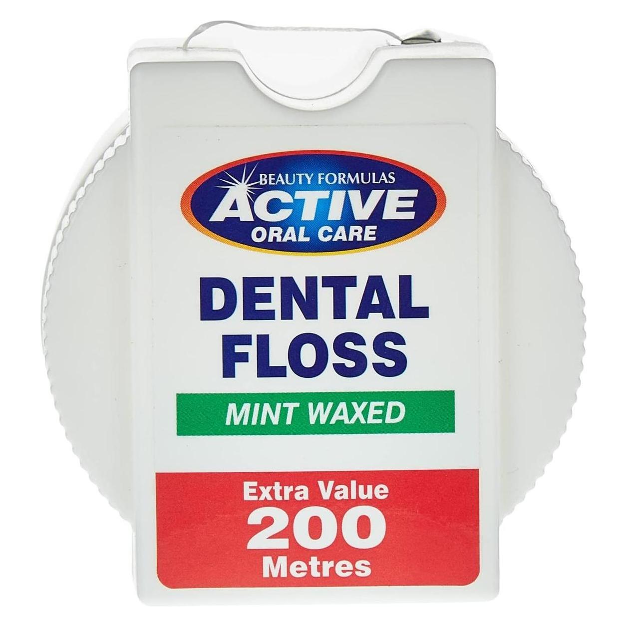 Beauty Formulas Active Oral Care - Mint Dental Floss Waxed Mint Floss 200 (200 m) (33078061)
