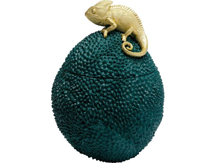 Aufbewahrungsbox KARE DESIGN Deko Dose Chameleon , gold (goldfarben), B:25cm H:34cm T:25cm, Polyresin (Kunststein), Aufbewahrungsboxen, Aufbewahrungsbox