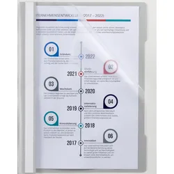 Schnellhefter DIN A4 PVC-Hartfolie grau
