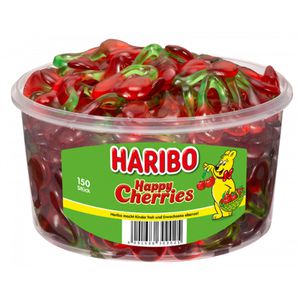 Haribo Fruchtgummis Happy Cherries, 1200g, 150 Stück, in Dose