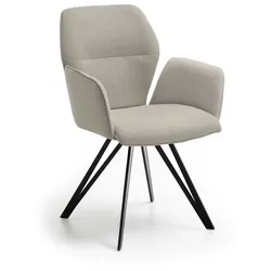 Stuhl Merlot Stoff Silber