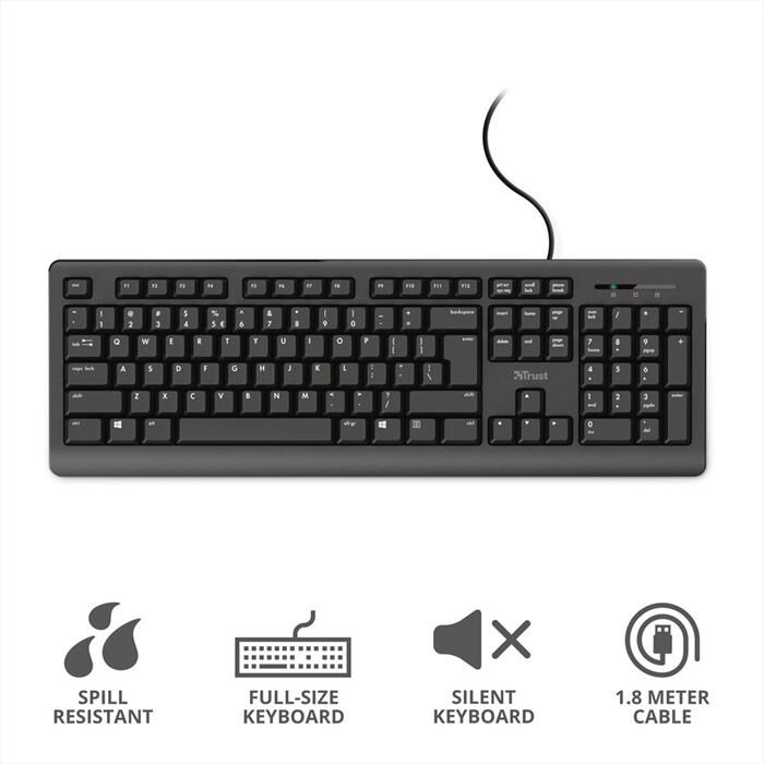 Trust Primo Keyboard It-black