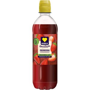 Edeka Sirup Herzstücke Erdbeere, Getränkesirup für ca. 3,5 Liter Fertiggetränk, 500 ml