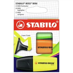 STABILO Textmarker BOSS MINI gelb, orange, grün