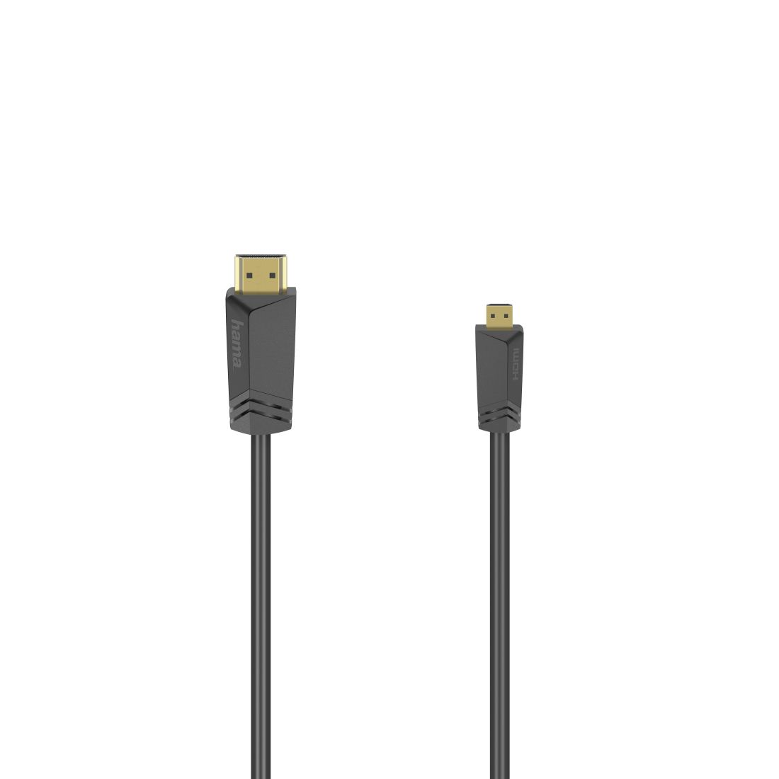 Hama 18 Gbit/s Stecker Gerade HDMI auf HDMI Typ D (Mikrofon) 1,5 m 205016 (Schwarz) 00205016
