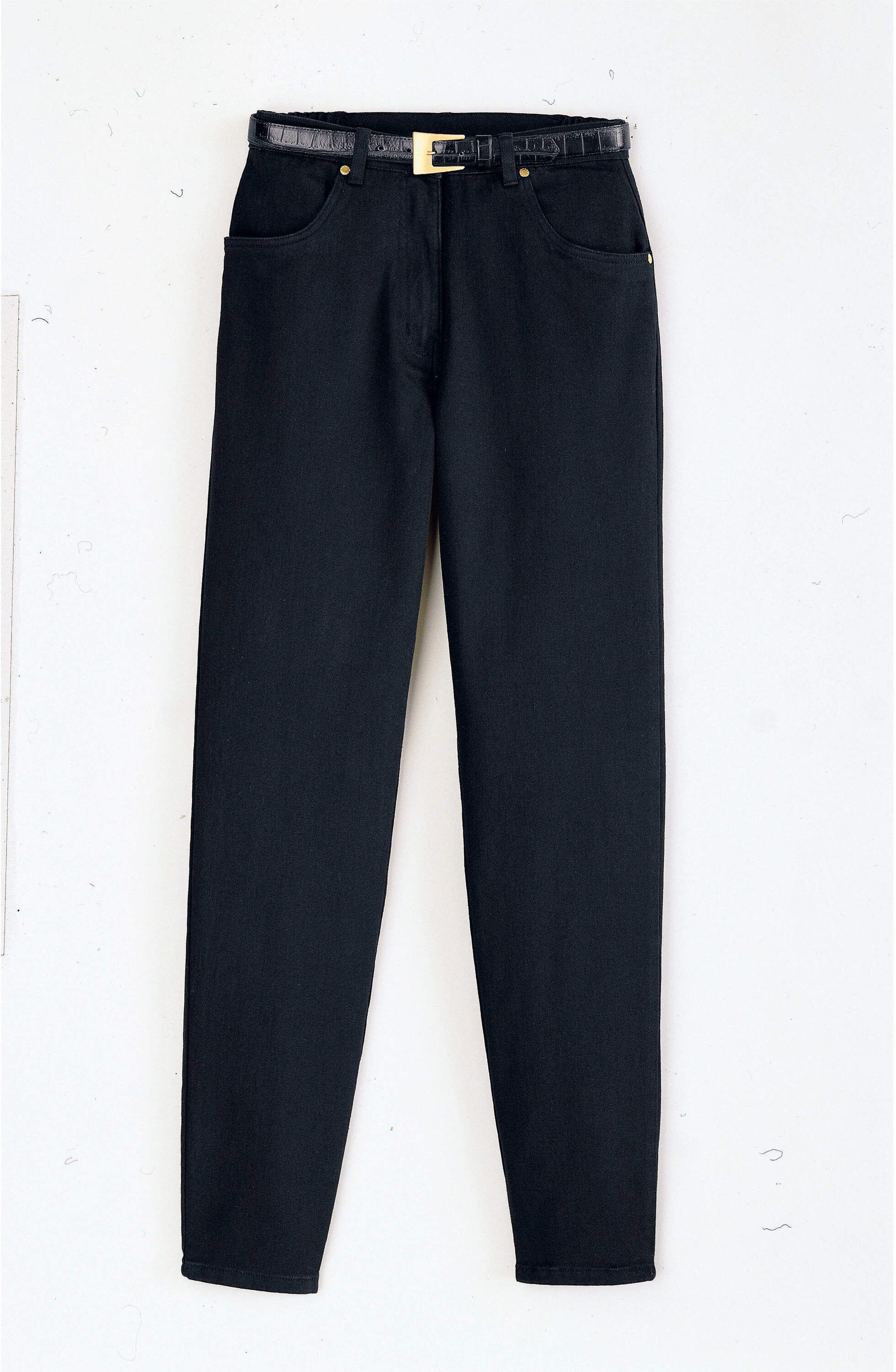 Bequeme Jeans WITT "Jeans Jeans mit abgerundeten Taschen", Damen, Gr. 18, K-Gr, schwarz, Denim/Jeans;Twill, , Basic, gerade, Jeans Bequeme Jeans