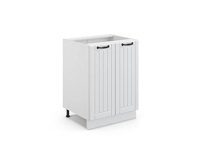 Vicco Midischrank Fame-Line , Weiß Landhaus 60 x 82 cm 2 Türen · 2 Ablagefächer · Geschlossener Stauraum · Viel Stauraum · Übersichtliche Aufbewahrung