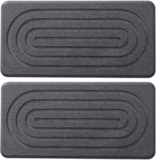USA Free Shipping Shop Quick Dry Diatomite Stone Tray Set Water Absorbing Bathroom & Kitchen Counter Organizer grey