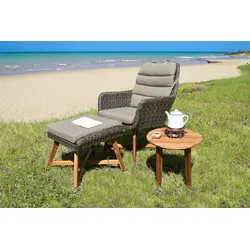 Loungsessel-Set Clavia Braun/Akazie