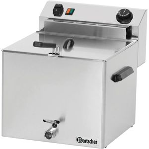 Bartscher Fritteuse Professional I, 162900, XXL, 8100 Watt, Edelstahl, mit Ablasshahn, 10 Liter