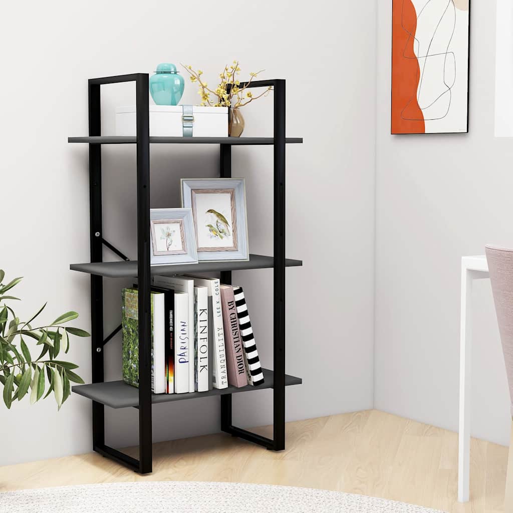 vidaXL Étagère de rangement gris 60x30x105 cm bois d'ingénierie