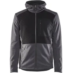 Fleecejacke "3540" - L - schwarz melange