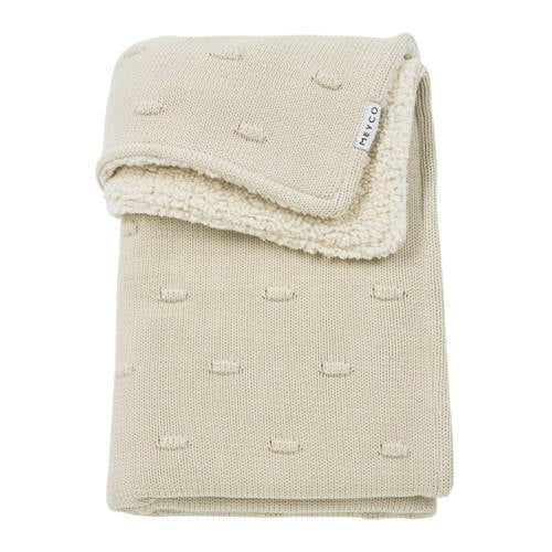 Meyco Reversible Wiegdeken Knots Teddy Beige
