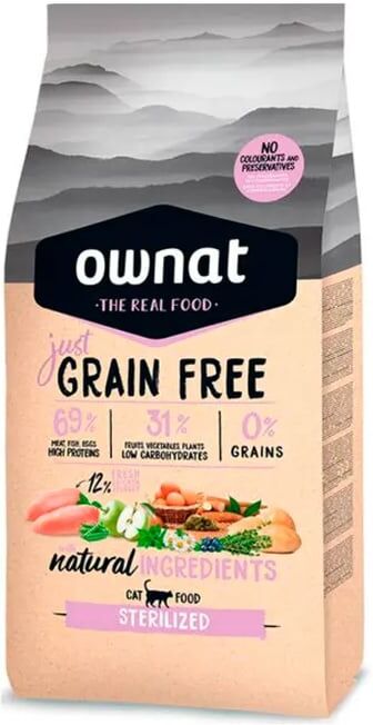 Ownat Just Grain Free Ração Gato Esterilizado 3 Kg