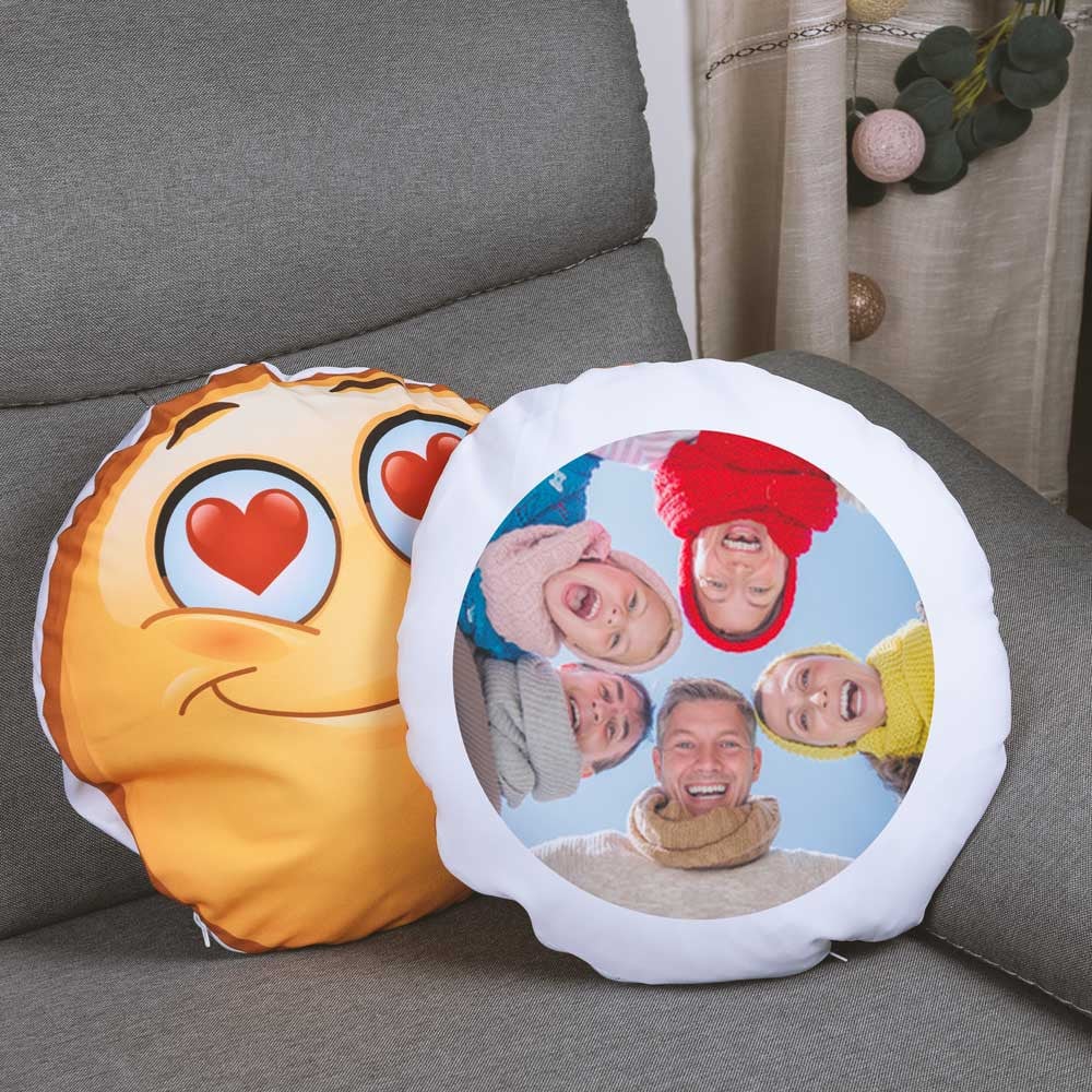 Ocadeau Coussin rond Smiley